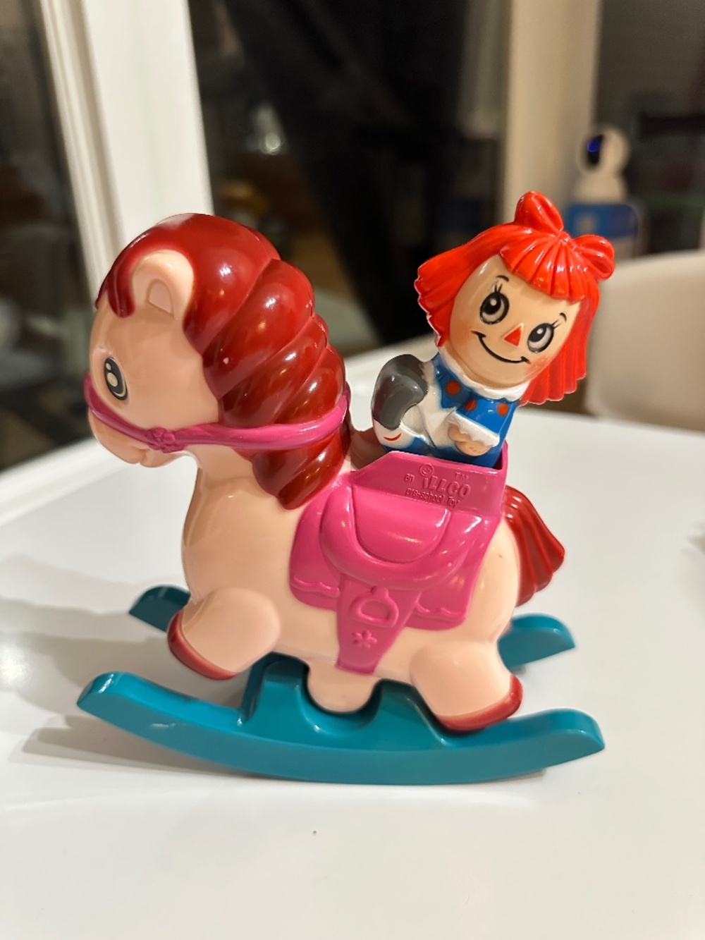 Vintage 1970 1980 Illco Raggedy Ann Musical Wind Up Rocking Horse Music NOT work